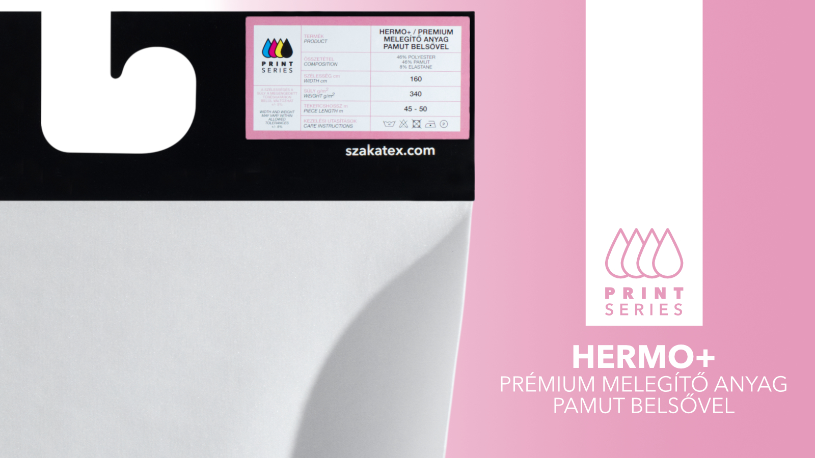 Hermo+ prémium melegítő anyag pamut belsővel